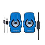 CLASSONE HOPARLÖR 1+1 USB RGB X1 Mavi