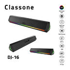 Classone DJ-16 RGB Işıklı Bluetooth Kablosuz Soundbar Hoparlör