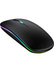 Classone RGB-100F Rgb Işıklı, Efektli, Silent-Sessiz, rf Kablosuz, Bluetooth Mouse - Siyah