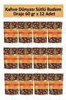 Kahve Dünyası SÜTLÜ BADEM DRAJE 60 GR x 12 Adet