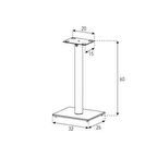 Sonorous SP100-WHT-WHT Hoparlör Ayağı Beyaz