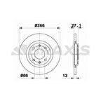 Psa On Fren Diski C2 C3 C3 II 1,1 1,4 Hdi 09 / 03> C Elysee P301 (mando Tipi) 2011> Berlingo Partner Ben - Braxıs Ae0016