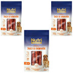 Nutri Canin Rawhide Ördek Eti Sarılı Kemik Köpek Ödülü 80 Gr x 3 Adet