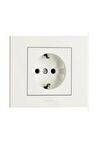 Grano Beyaz Topraklı Priz Çerçeveli
