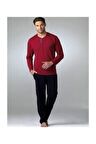 Erkek Bordo Pijama Takımı 5454
