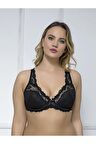 Kadın Siyah Dantelli Dolgusuz Sütyen MML2146