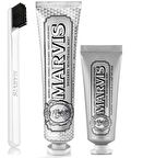 Marvis Smokers Whitening Mint Nane Aromalı Beyazlatma Doğal Diş Macunu 85 ml & Diş Macunu 25 ml ve Diş Fırçası 