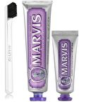 Marvis Jasmin Mint Nane Aromalı Beyazlatma Doğal Diş Macunu 85 ml & Diş Macunu 25 ml ve Diş Fırçası 