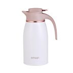 Emsan Gama 12 Saat Sıcak ve Soğuk Tutan Çelik Termos 2 Litre Beyaz