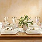 Emsan Fine Bone Estiva Gold 61 Parça 12 Kişilik Yemek Takımı