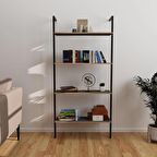 Kitaplık Ofis Rafı Çalışma Odası Füme 1358