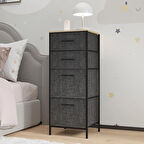 Çocuk 4 Çekmeceli  Komodin Sehpa Füme 1614