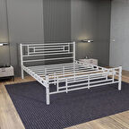 Manolya Çift Kişilik Metal Karyola A Kalite, Ses Çıkarmaz ,Ölçülü Model Karyola