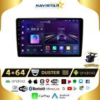 Dacia Duster 2015-2020 Model 4GB + 64GB Android 13 Kablosuz Carplay Navigasyon Multimedya Sistemi 
