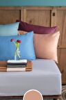 Simply Peach Pamuk Saten Fitted Set 100*200/50*70