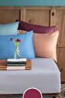 Simply Cherry Rot Pamuk Saten Fitted Set 180*200/50*70