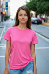 Şeker Pembe Çocuk T-shirt Unisex | %100 Pamuk |