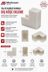 MUTLUSAN 16x16 Kablo Kanalı DIŞ Köşe Plastik Beyaz