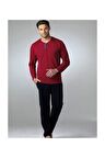 Damat Çeyiz Şortlu Bordo Pijama & Robdöşambr 5li Set 5590