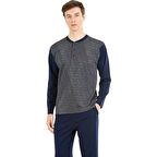 PİERRE CARDİN 6024  ERKEK JAKARLI PİJAMA TAKIMI