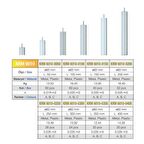 Kapsan Metal Raf Bağlantı Ayağı Parçası Krom Ø:60Mm H:25Cm