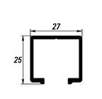 Albatur 7450 Alüminyum Üst Ray Mat Eloksal 2Mt