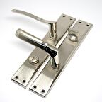 Tiviti Kapı Kolu Turkuaz Wc Aynalı Nikel Saten