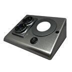 2Li Priz Led 3W Anahtarlı Gümüş Füme