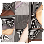 Aker Tivil İpek Eşarp 38565 Gold Karışık Desen