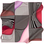 Aker Tivil İpek Eşarp 38566 Pembe Karışık Desen