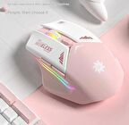 Pembe RGB Şarjlı Kablosuz 1600DPI Işıklı Kablosuz Mouse Bwm1