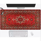 SGE TEKNOLOJİ 70X30 CM KIRMIZI HALI GÖRSELİ KAYDIRMAZ TABAN SPEED YÜZEY OYUNCU MOUSE PAD GAMİNG