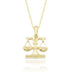 Terazi Burcu Altın Kolye / 14 Ayar