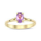 Ametist Oval Tektaş Yüzük