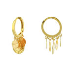 Sallantılı Halka Altın Küpe / 22 Ayar