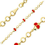 Kiraz Altın Çocuk Bileklik