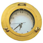 Pirinç Döküm Lumbozlu  Çap 30cm Duvar Saati