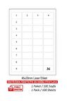 A1-2036 Ebat 45 x 30 mm Lazer Etiket  A4 Sayfada 36 Etiket