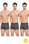 Erkek 3'lü Likralı Slim Fit İnce Kumaş Özel Paketinde Ekonomik Boxer