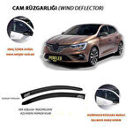Renault Cam Ruzgarlıgı Classıc Tip 4 Parca Megane 4 Sedan  2016+ - Perflex Pa4-Rn14
