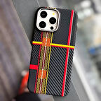 ŞOK FİYAT!! Iphone 16 ProMax Uyumlu Karbon Fiber MagSafe Özellikli Kılıf