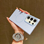 Samsung Galaxy S25 Ultra Uyumlu Simli MagSafe Özellikli Kılıf