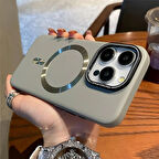 Iphone 14 ProMax Uyumlu Lens Koruma Hediyeli Mat MagSafe Özellikli Kılıf