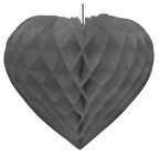 Süs Petek Kalpli 3 Lü Set Siyah