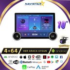Ford Kuga DUAL KNOB 10" 4GB + 64GB Android 13 Kablosuz Carplay 2013-2018 Navigasyon Multimedya Sistemi