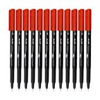 FCX 201S Permanent Asetat Kalemi Silgili S Uç Kırmızı 12 li Kutu