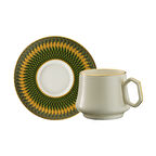 Sandro Moreno 1453 Farfar Geometrik Gold 12 Parça 6 Kişilik Kahve Fincan Takımı 90 ml