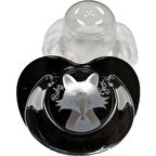 Baby Time BT153 Silikon Damaklı Koruyucu Kapaklı Siyah Gövdeli Emzik No:2