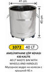 ARI METAL 1072 AMELİYATHANE ÇÖP KOVASI