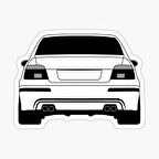 E39 Profil Resmi Cam Sticker Yapıştırma 16CM 2 Adet